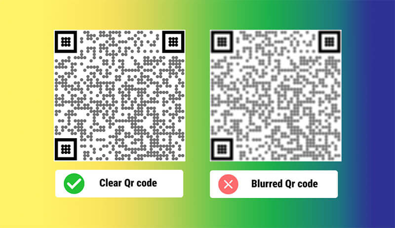 Blurry or Pixelated QR Code