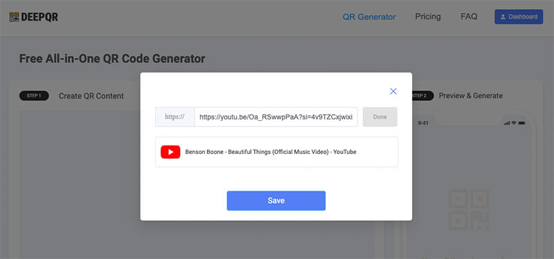 Youtube Link Component