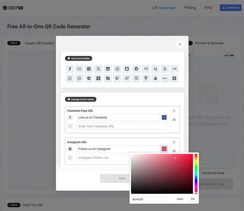 Social Background Color